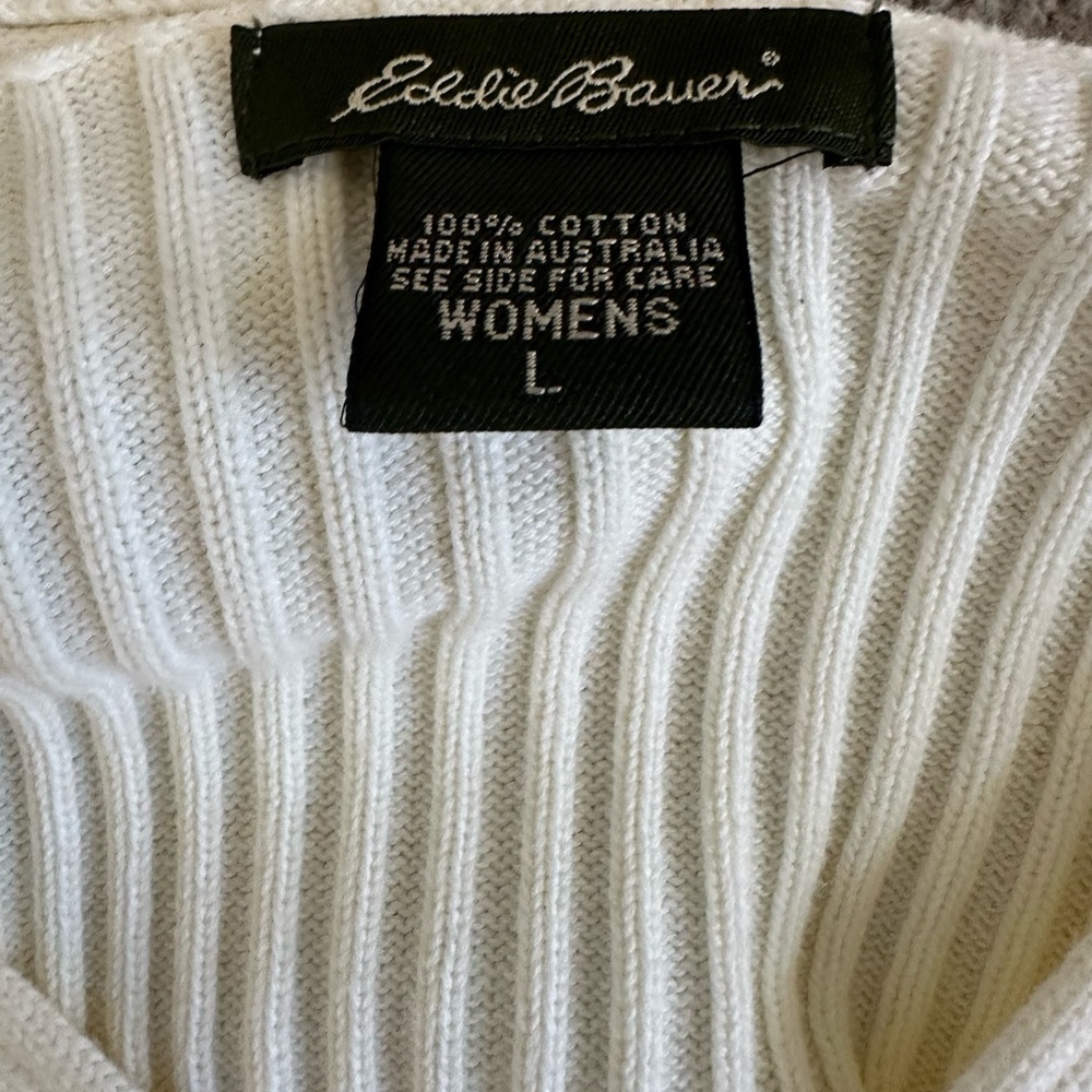 White Ribbed Sweater - Picture 3 of 4